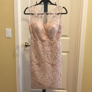 BHLDN sequin nude dress
